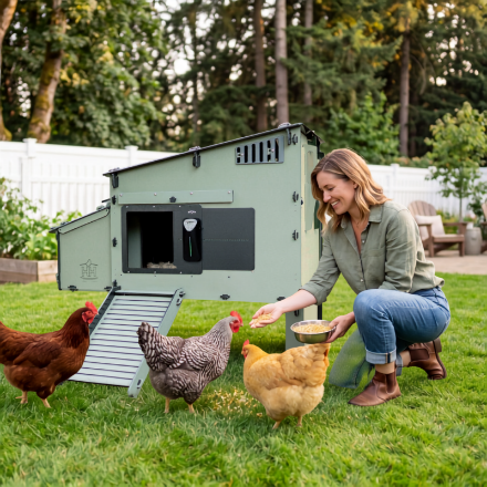 Picture of Lean-To Easy Clean Chicken Coop, 6 Chick Cap w/Door Opener
